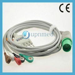 Nihon Kohden Tec-5200A 5 lead  ECG cable