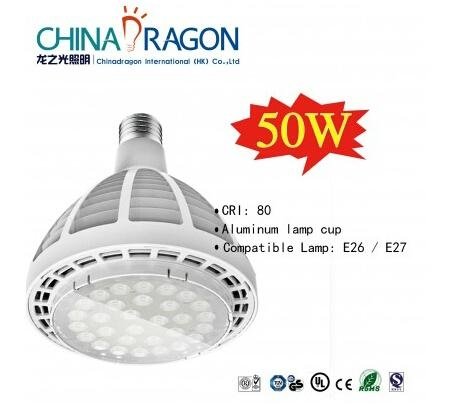 LED high power PAR38 spotlight 50 watt light source E27 screw