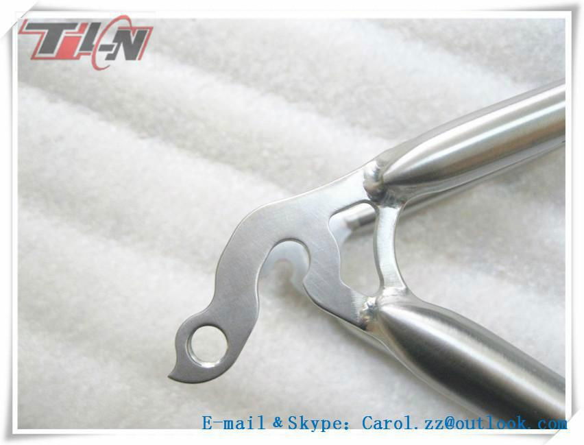 Hot selling!!! 700C OEM fixed gear frame titanium bike frame with hand brushing 2