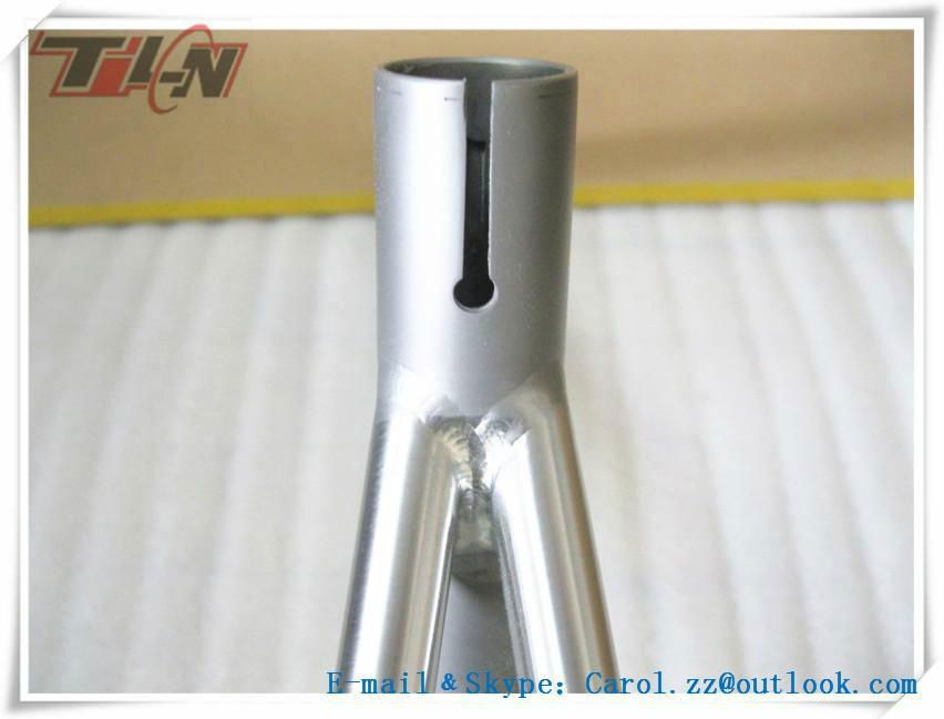 Hot selling!!! 700C OEM fixed gear frame titanium bike frame with hand brushing 5