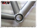 custom sand blasting titanium Cyclocross frames with couple 3