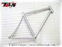 titanium cyclocross frames with couple Hand brushing