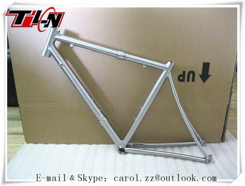titanium cyclocross frames with couple Hand brushing 5
