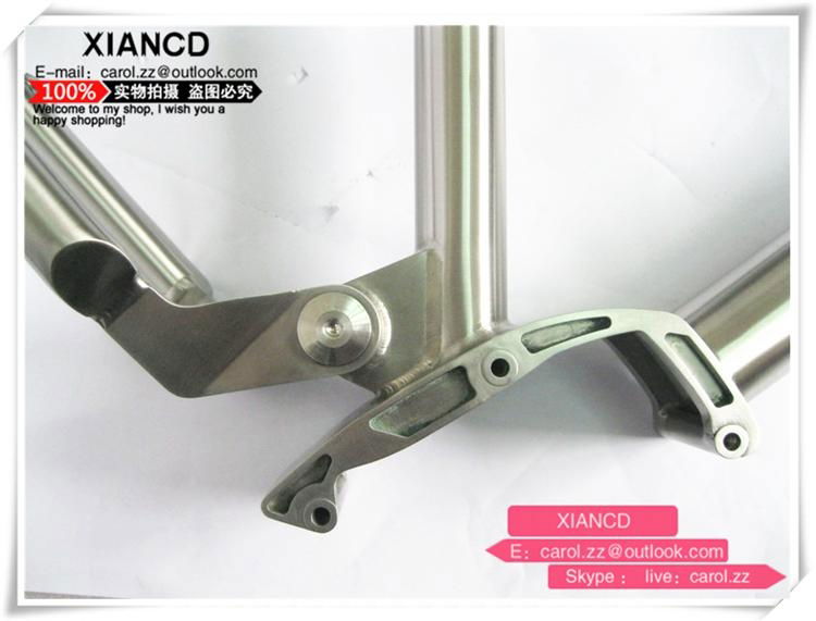 Ti3AL2.5V titanium full suspension frame for 26er or 29er 5