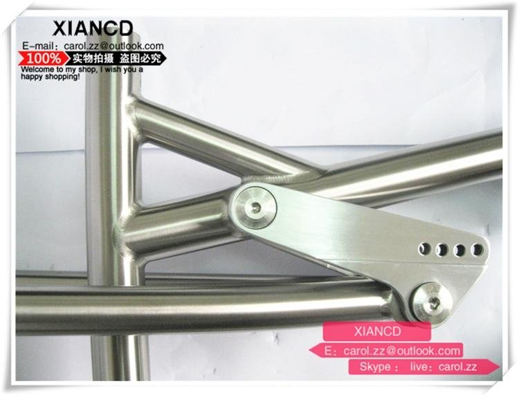 Ti3AL2.5V titanium full suspension frame for 26er or 29er 4