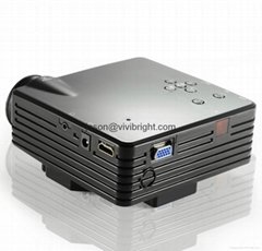 HD DLP Mini LED Pico Projector, HDMI USB PC 2D To 3D Video projector Beamer 