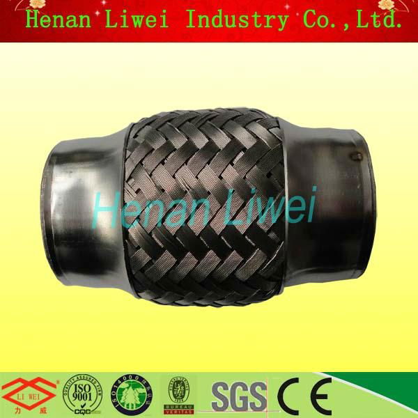 Auto flexible engine exhaust bellows with inner braid and nipple 2