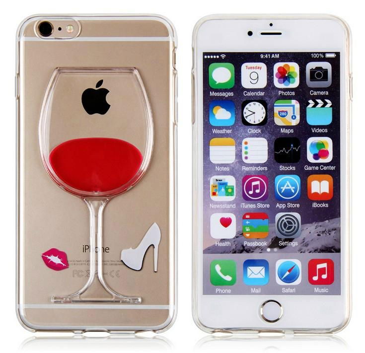 Flowing Red Wine Liquid Case for iPhone 5 5S 6 6Plus 3