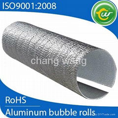 Heat insulation by aluminum and bubble layer