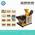 Mobile hollow brick moulding machine with vibration motor QT40-3A for sale with  1