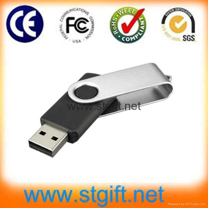 128GB Black with Silver Swivel USB 2.0 Flash Memory Stick Thumb Drive Pen U-Disk 4