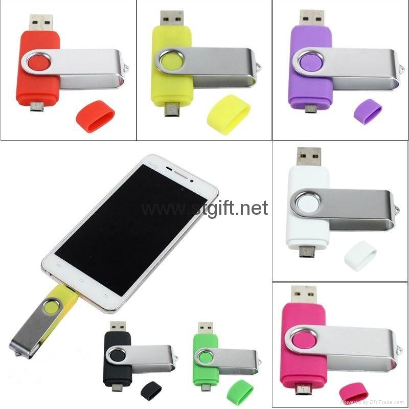 Wholesale price 32GB OTG Swivel USB2.0 Flash Memory/ OTG usb flash drive