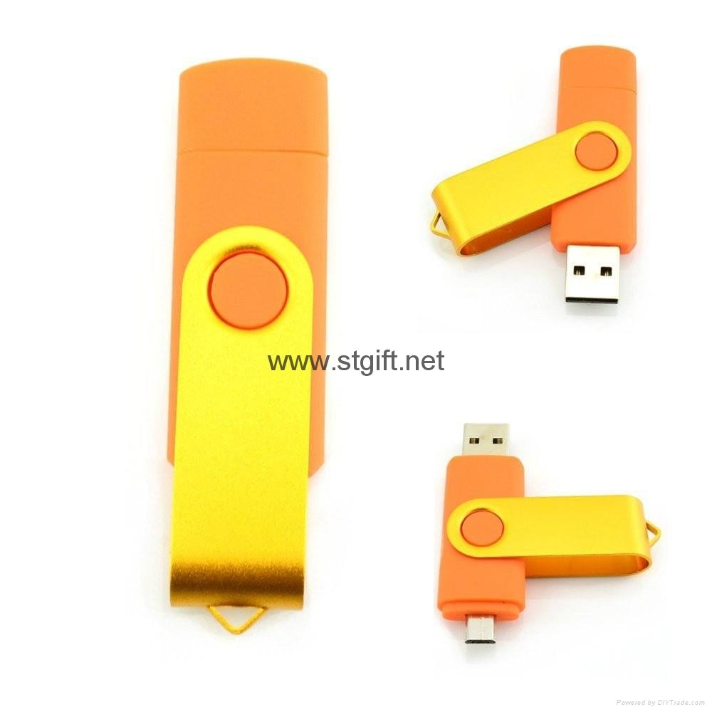 Wholesale price 32GB OTG Swivel USB2.0 Flash Memory/ OTG usb flash drive 5