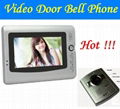 Free Shipping wire remote control open lock intercom video door bell phone  1