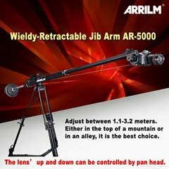 Wieldy mini retractable arm dolly crane camera jib slider for camcorders