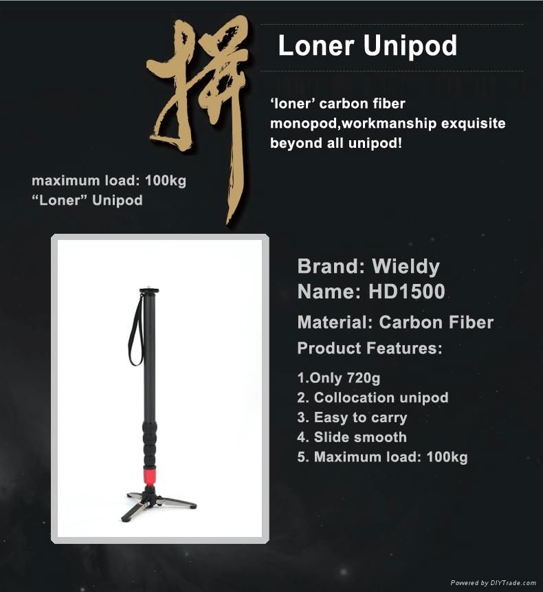 extendable 60-180cm DSLR stabilizer video camera monopod by Wieldy 2