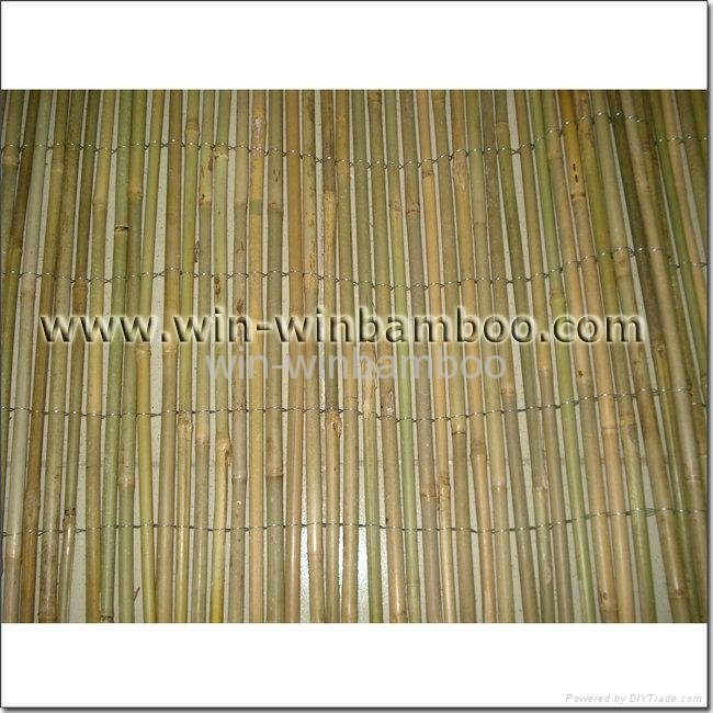 garden bamboo fences of wire lines woven outside canes