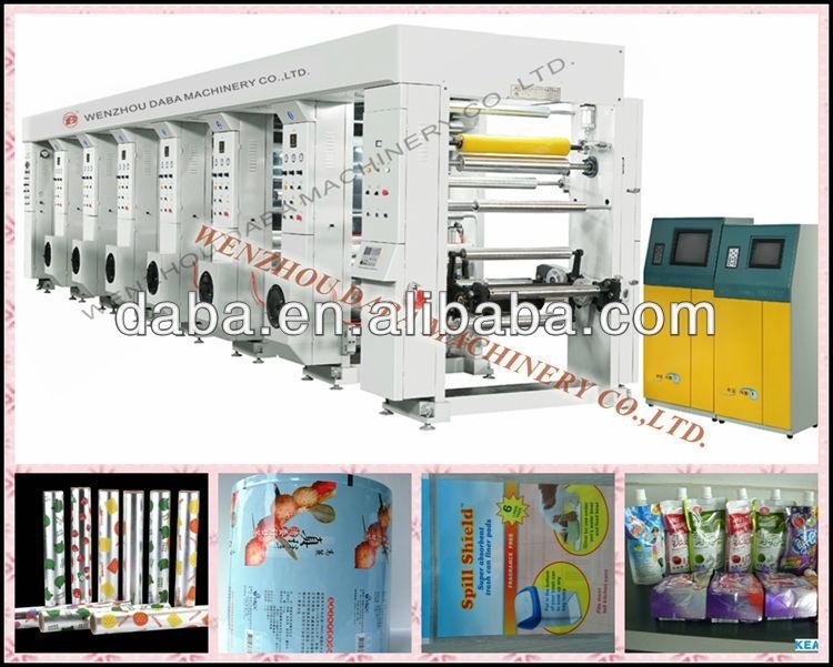 DBAY81000A 8 colors High Speed Plastic bag Rotogravure Printing Machine