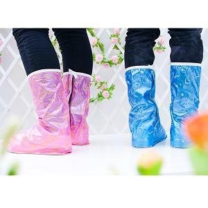 Pink Blue Color PVC High Quality Shoe Cover for Raining Days  2