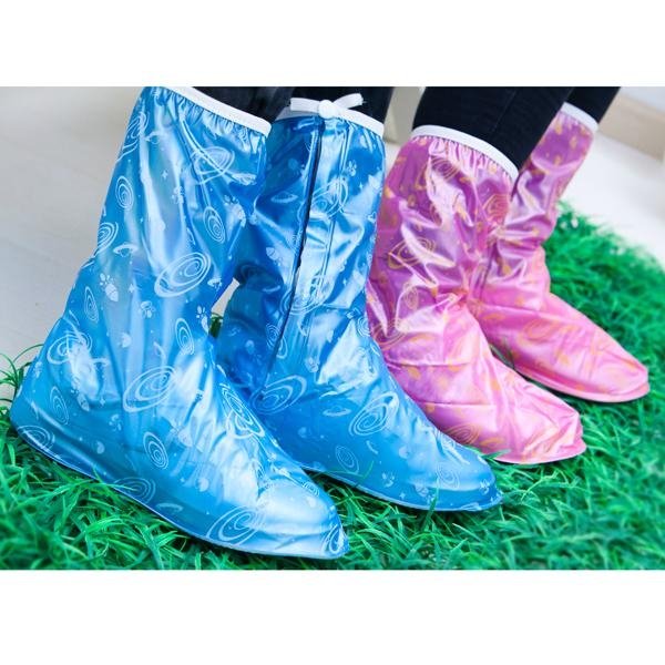 Pink Blue Color PVC High Quality Shoe Cover for Raining Days 