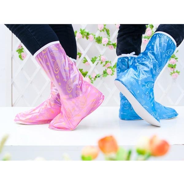 Pink Blue Color PVC High Quality Shoe Cover for Raining Days  3