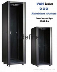 19" network cabinet  aluminum structure  heavy duty  1500kg loading 42U  33U 24U