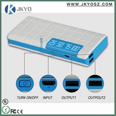 Portable power bank with 10000mAh capacity