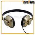 HP-6002 fashion mini headphone with gold surface 2