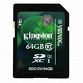 Kingston Class 10 UHS-I SDHC SD10V 64GB Flash Card 1