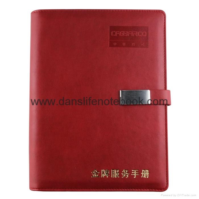 Textured PU leather cover agenda_China printing factory 3