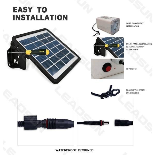 Pbox LIFE PO4 solar kits solar garden led light for indoor outdoor 4