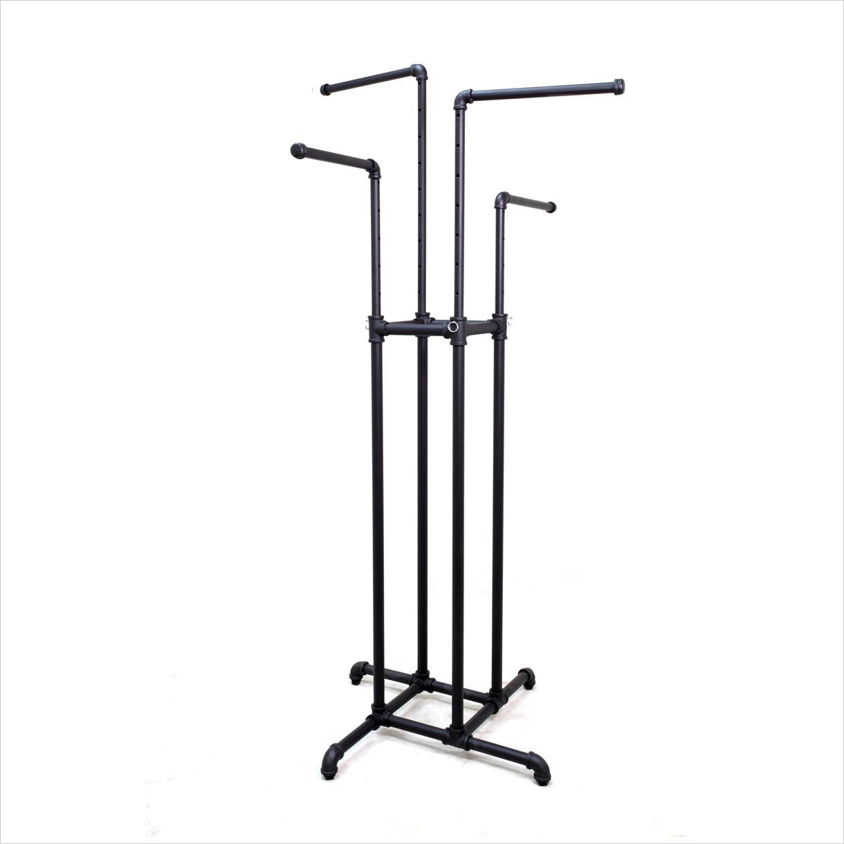 4 way pipeline rack with independently adjustable arms in anthracite grey finish
