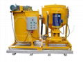 Grout mixer with agitator