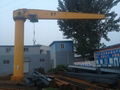 Fixed column type boom crane