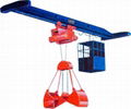 Single beam grab cranes