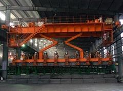 Carbon block stacking crane