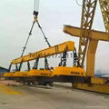 Rotating electromagnetic hanging bridge crane