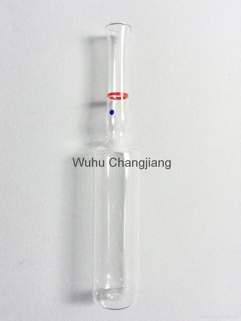 15ml clear blue dot red ring form C glass ampoules WUHU (China