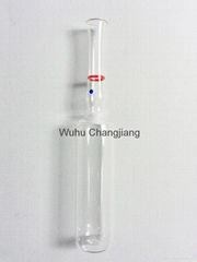 15ml clear blue dot red ring form C glass ampoules