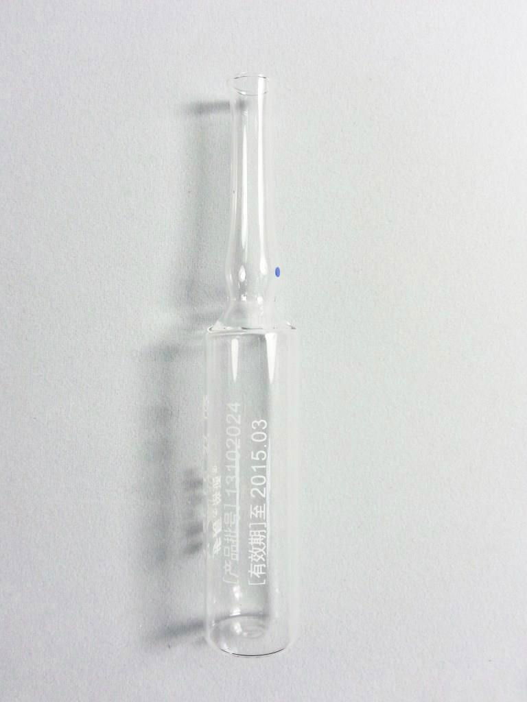 10ml clear white printed glass ampoule borosilicate USP EP type I glass