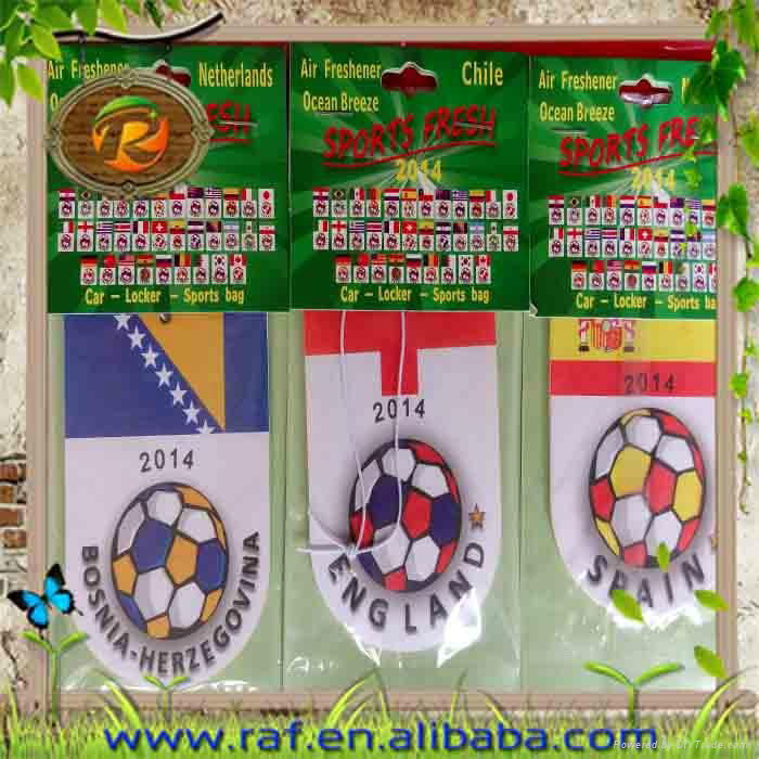 Famous Football Team Hanging Air Fresheners for Household & Commercial Promotion 5