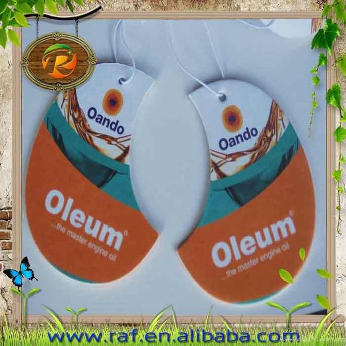 2015 New Fashion Logo Printed Customized Design Promotional Paper Air Fresheners 2