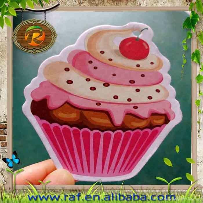 Paper Air Freshener with Cream Shape for Ice Cream Shop Promotion