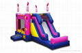 Red and Purple Birthday Cake Inflatable Bouncers  1