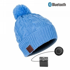 Firstsing Bluetooth Music Soft Knit Hat Wireless Smart Cap Headset Headphone