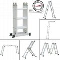  Firstsing 3.7M Multipurpose Aluminum Alloy  Ladder Portable Foldable Ladder