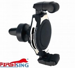 Firstsing Wireless 10W Car Charger Air Vent Phone Holder Mount Qi Charge
