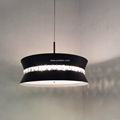 Pendant light with black shade and