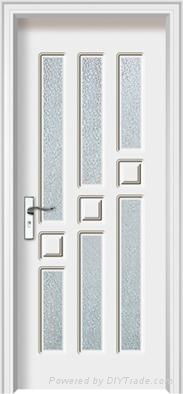 MDF Interior PVC Wooden Doors design for rooms 4
