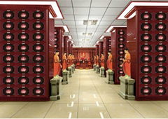 columbarium in red color